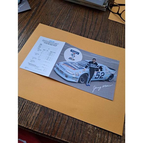 Vintage Jimmy Means 52 Alka-Seltzer Racing Team Fold-Out Driver Card NASCAR 1989 - Picture 1 of 2
